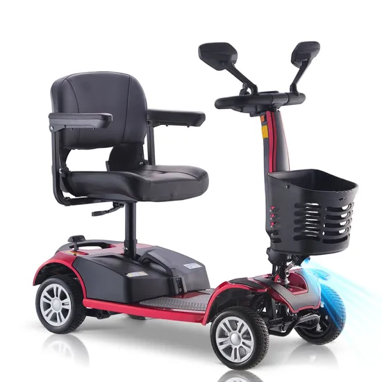 Scooter Scooter elétrico de mobilidade de quatro rodas para deficientes para deficientes